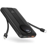 Aioneus Portable Charger, 10000mAh Power Bank with Built in Cables, 22.5W USB C in/Out Fast Charg...