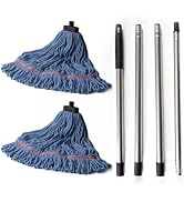 Matthew Large Commercial&amp;Residential Mop Heavy Duty Industrial Mops w/Screw-on handle(Fit Standar...