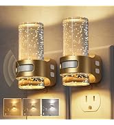 L LOHAS LED Motion Sensor Night Light, Bubble Night Lights Plug into Wall | 2 Pack 3CCT Color Tem...