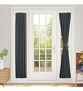 Vatge Sidelight Curtains for Front Door, 12 Inch Wide Narrow Window Curtains for Side Door, 1 Pan...