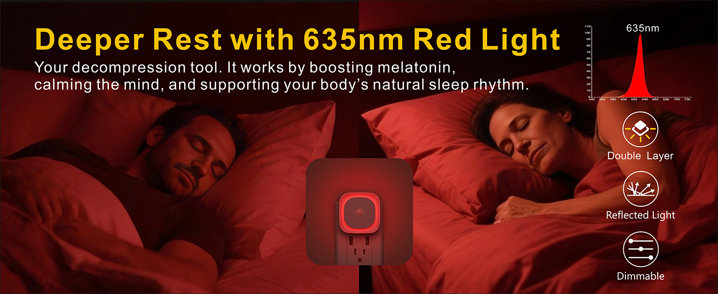 red sleep night light for adlus