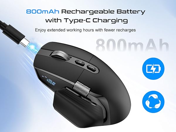 Wireless mouse with display screen