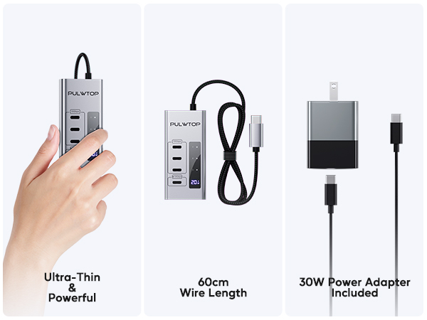 Powered USB C Hub,4 in 1 USB C Hub