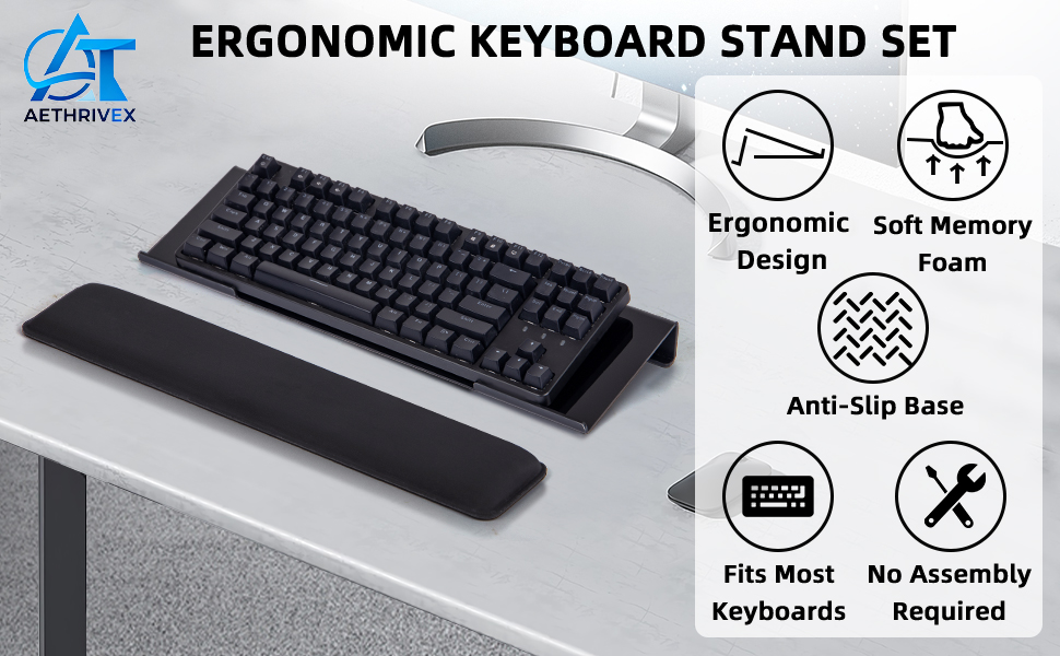 Keyboard Stand with Wrist Rest