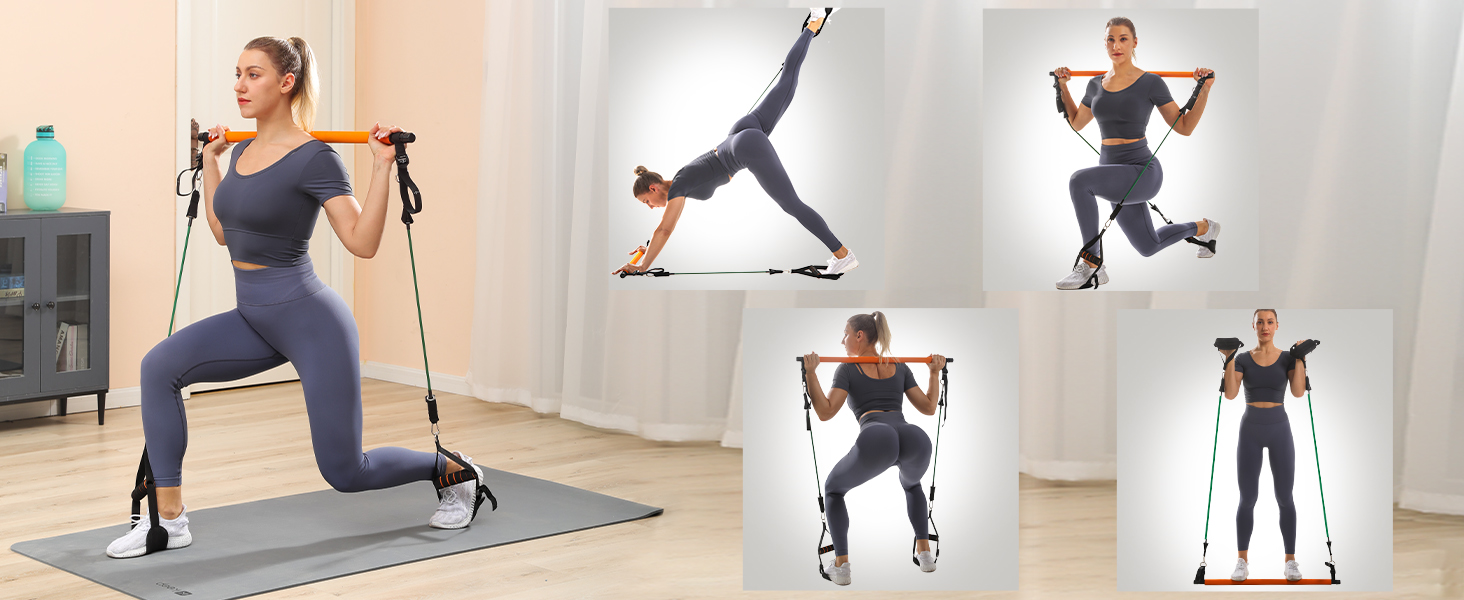 Portable Pilates Bar Kit