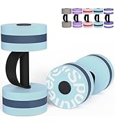 Sportneer Water Weights Aquatic Exercise Dumbbells Water Dumbbell Aerobics Workouts Set of 2 EVA ...