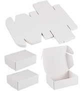 Craftdady 20pcs White Shipping Boxes 3.26"x2.36"x1.18" Foldable Paper Mailer Boxes for Small Busi...