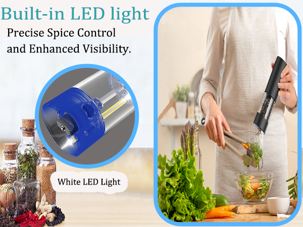 electric salt and pepper grinder set