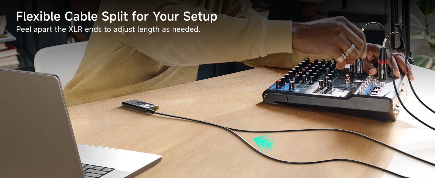 TRS to Dual 6.35mm TS Breakout Cable