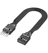 9 Pin Motherboard Front Audio Extension Cable 20cm(7.9in) Male to Female Connection for HD Audio