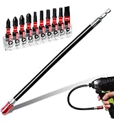 Geinxurn Flexible drill bit Extension Screwdriver Bit Holders, 1PACK 12Inches Flex Shaft Extensio...