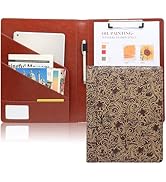 FORTAVEM Professional Faux Leather Padfolio with Clipboard – Business Portfolio Organizer Folder ...