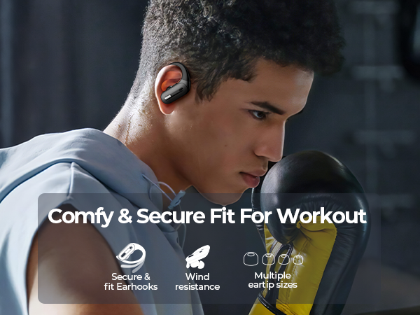 comfy wireless earbuds with earhook