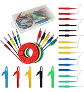 Linkstyle 25PCS Back Probe Kit, Multimeter Back Probes Pin, Banana Plug to Alligator Clip Electri...