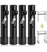 Anbte 4pcs Folding Table Leg Extenders, 2 Levels Adjustable Height Rise Up to 5.3 in, Heavy Duty ...