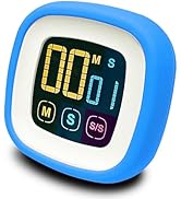 CREAVIVA Digital Kitchen Timer (Protective Silicone Case) - Touch Control, Large Backlit LCD Disp...