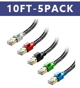 Cat 8 Ethernet Cable 10 ft 5 Pack
