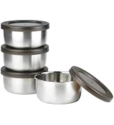 Iyulania 9 oz Stainless Steel Lidded Bowls, 4 Pack Unbreakable Small bowls with BPA-free Plastic ...