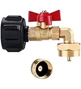 WADEO QCC1 Propane Refill Elbow Adapter, Propane Bottle Refill Adapter with ON-Off Control Valve ...