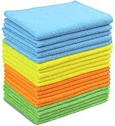 20 Pack - SimpleHouseware Microfiber Cleaning Cloth, 4 Colors