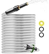 SPECILITE 304 Stainless Steel Garden Hose 100ft, No Kink with Swivel Handle, Lightweight Metal Wa...