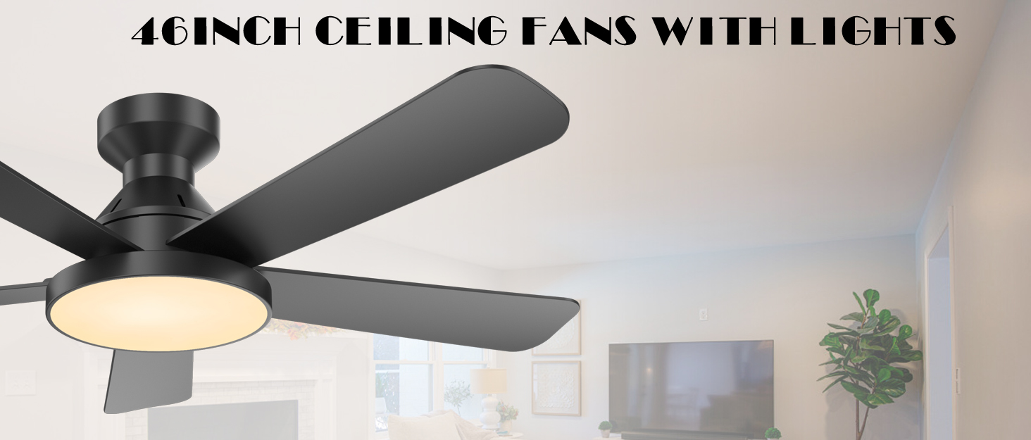 flush mount ceiling fans with lights