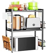 DOLALIKE Microwave Oven Rack, Expandable Microwave Stand Countertop Kitchen Utensils Tableware St...