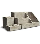 3 Piece Rustic Desk Organizer Set