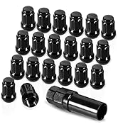 GSTP 20 Pack 1.38 inches Wheel Lug Nuts M12x1.5 Spline Close End Lug Nuts with Socket Key Compati...