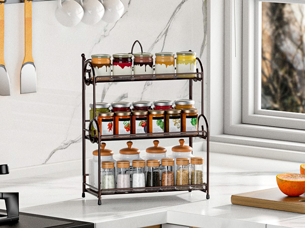 3 tier spice rack organizer countertop