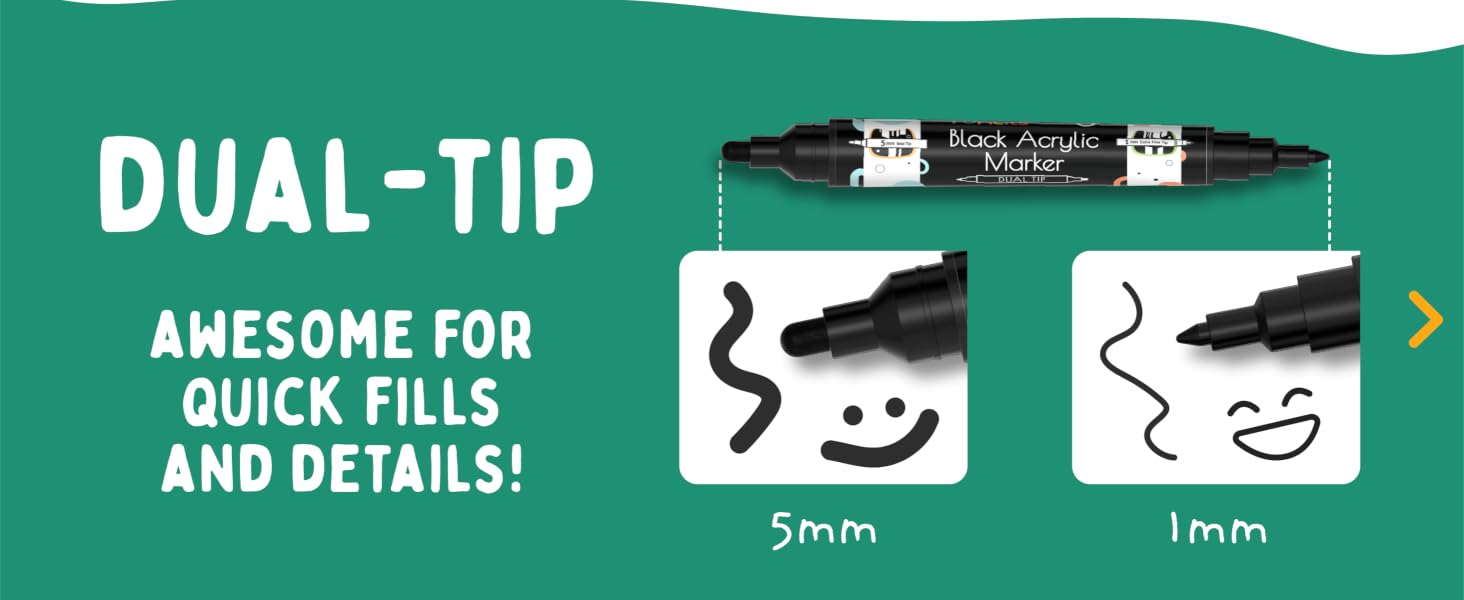 4 Dual-Tip Markers EBC