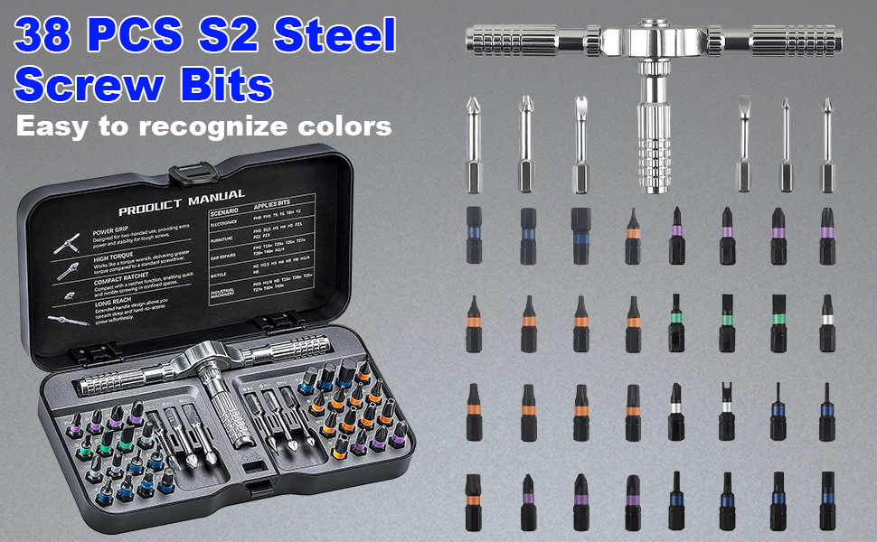 LeCoirrax 40-In-1 Magnetic Screwdriver Set