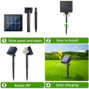 Christmas solar garden strip lights