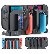 [Switch 1/2 Compatible] FASTSNAIL 9-in-1 Dual-Direction Magnetic Controller Charger for Nintendo ...