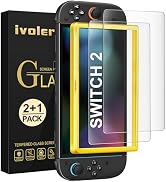 ivoler Screen Protector [2 Pack] Matte Tempered Glass for Nintendo Switch 2 7.9 inch, Matte Anti ...