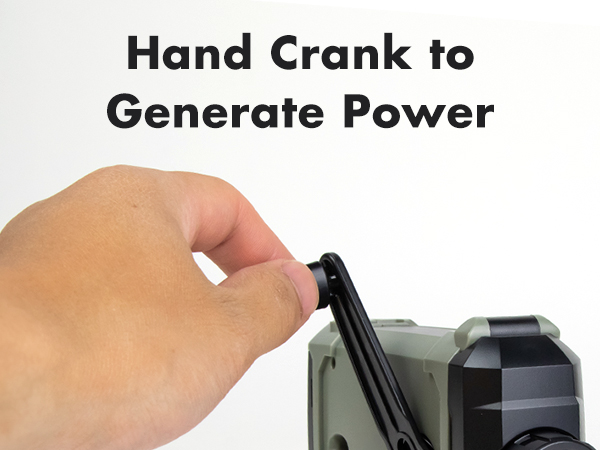 Hand crank to generate power