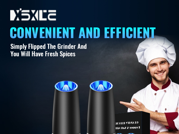 Gravity Electric Pepper and Salt Grinder Set