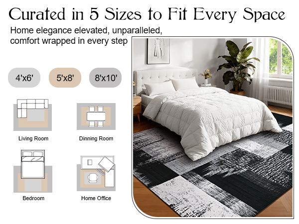abstract rugs for living room