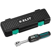 XLIT 1/2" Digital Torque Wrench ±2% Accuracy (5-99.5 ft-lb) - Buzzer/LED Overload Alerts - Cr-V S...