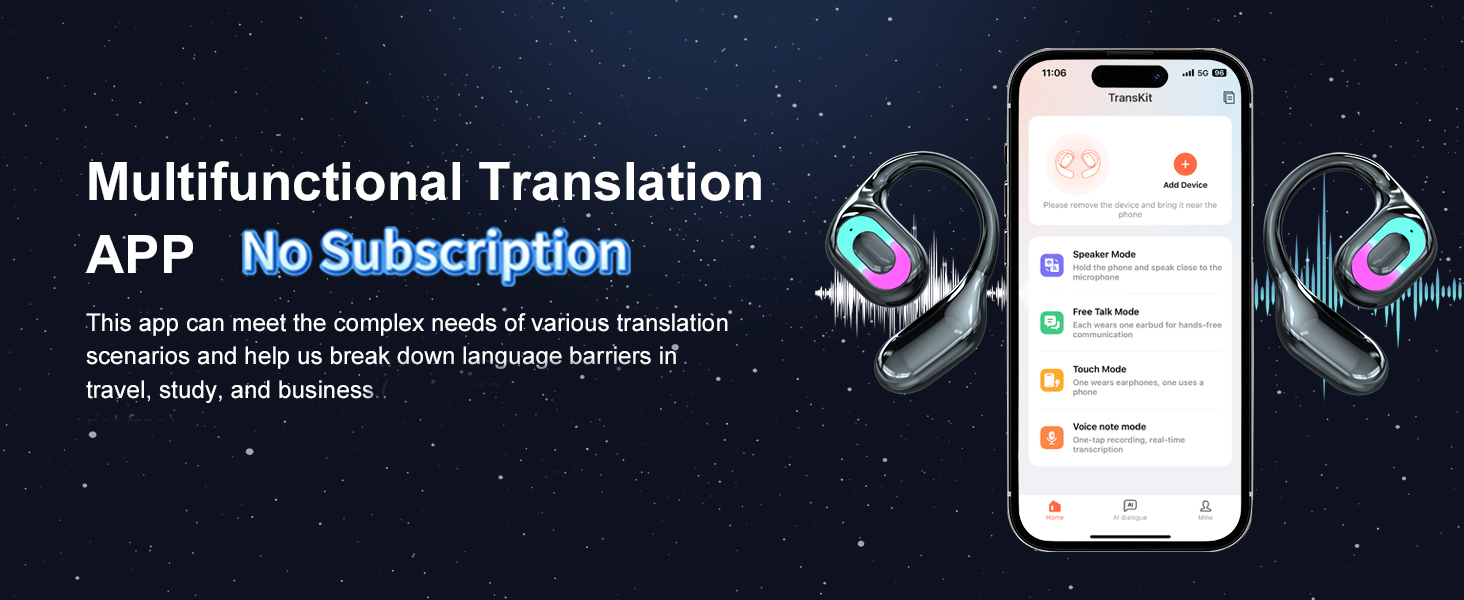 AI Translation Earbuds Real Time