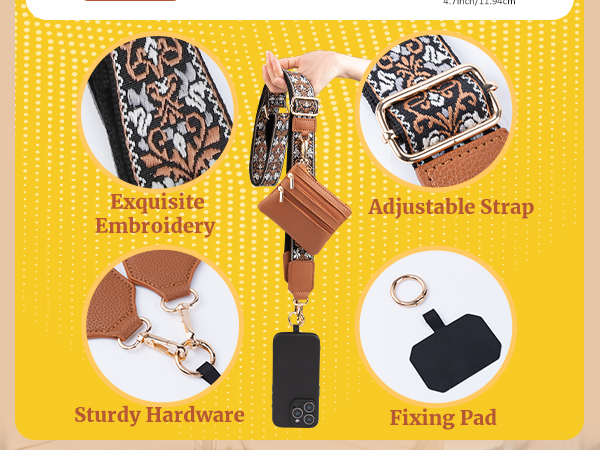 Adjustable Phone Strap Crossbody with Wallet