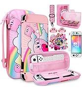 TIKOdirect Carrying Case for Switch OLED, Cute Portable Travel Bag in Newest Updated Design of Pi...