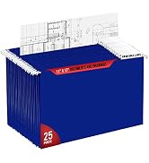Performore 11X17 Hanging File Folders,1/5 Cut Adjustable Clear Plastic Tabs (25 Pack) Includes Wh...