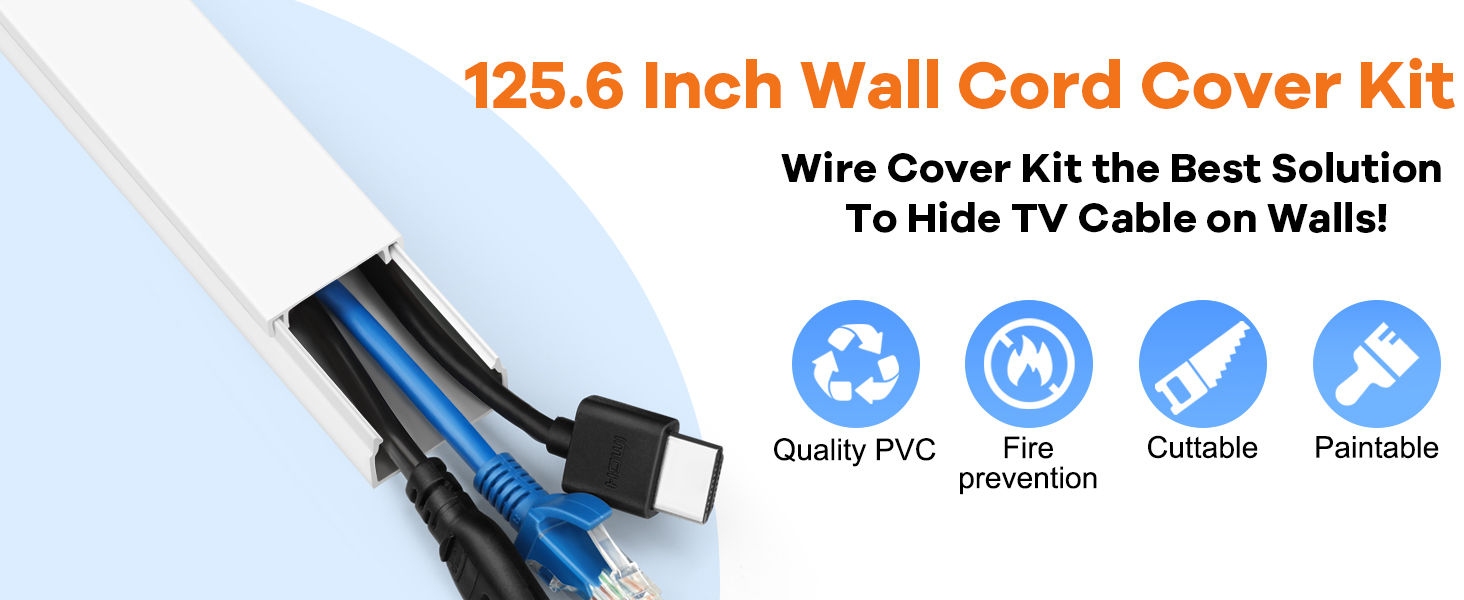 wall cord cover kit