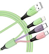 Multi Charging Cable 5FT, 2Pack 3 in 1 Multiple USB Charger Cable Universal Phone Charger Cord Ad...