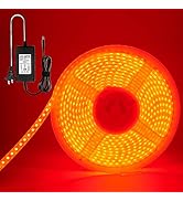 EverBright Red Led Strip Lights, 5M /16.4Ft 600SMD Waterproof IP68 Flexible Led Light Strip for U...