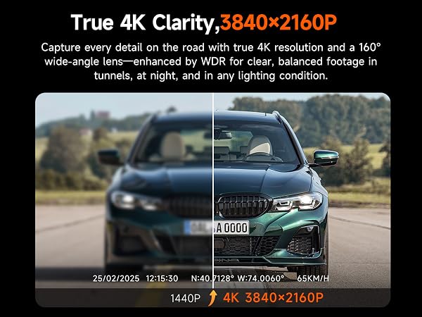 4K dash cam for car