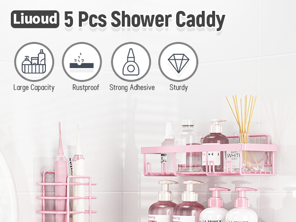 shower caddy pink