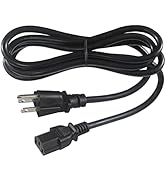 6FT Standard Computer Power Cord - 18 AWG NEMA 5-15P to IEC 320 C13 Replacement AC Power Cable Wi...