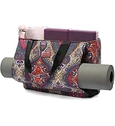 Heathyoga Multi-Functional Yoga Mat Carrier Gym Tote Bag - Large Mat Pocket, Women's Workout Bag